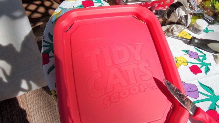 reutilizacin del cubo de basura para gatos
