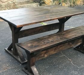 How to Build a Rustic Trestle Farmhouse Table - DIY