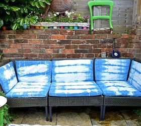 stunning outdoor sofa refresh with shibori