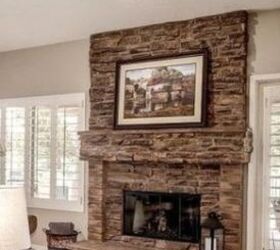 q how to make over a huge fireplace
