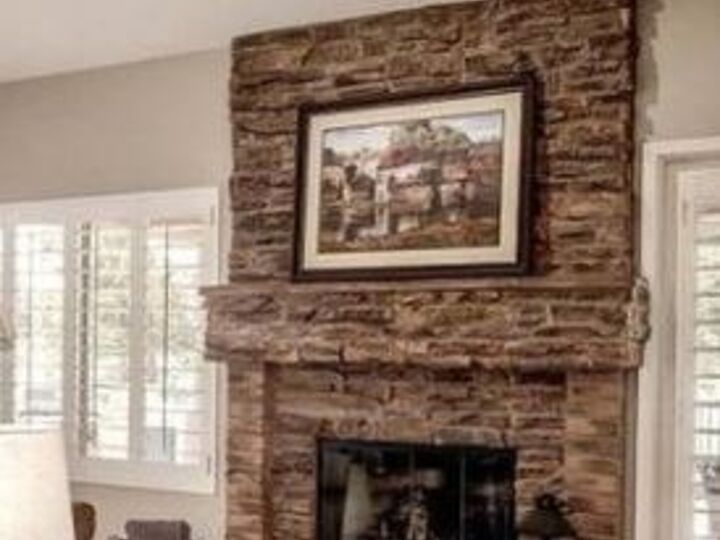q how to make over a huge fireplace