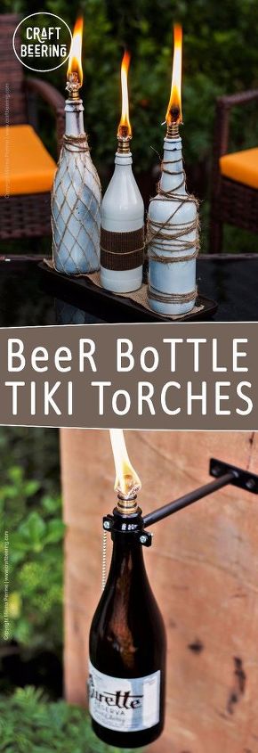 beer bottle tiki torches