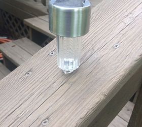 diy solar deck lighting, Angled cut at the base of the globe