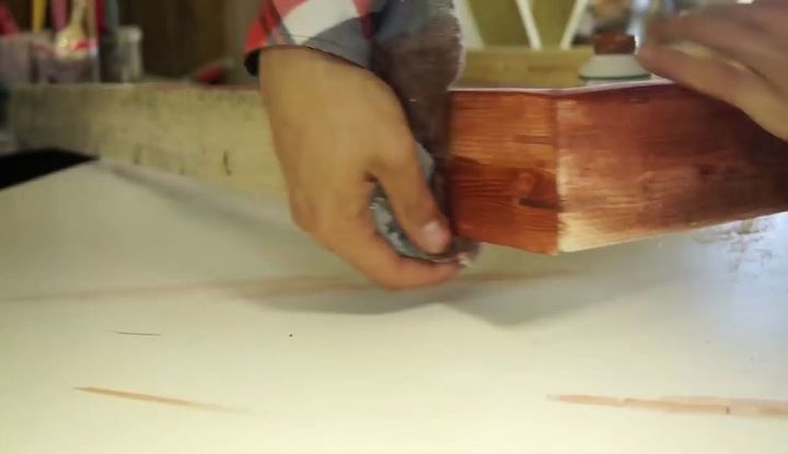 making a reclaimed wood box lamp