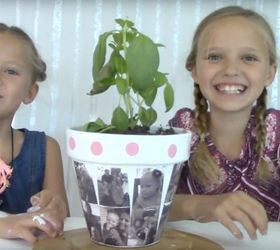 how to make a flower pot photo gift
