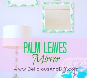 diy palm leaves mirror