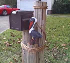 s 15 ways pretty places to put your mail organized, Add A Pelican To The Mailbox Display