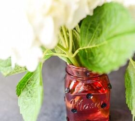 watermelon themed mason jar vase