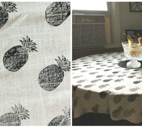 s 14 pineapple tastic projects perfect for tropical fun, Print On Tablecloth With A Stamp