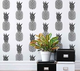 s 14 pineapple tastic projects perfect for tropical fun, Roll Paint Onto A Pineapple Stencil