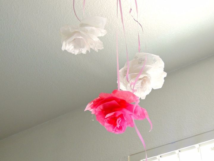 decoracin de habitaciones diy rosas de papel de seda