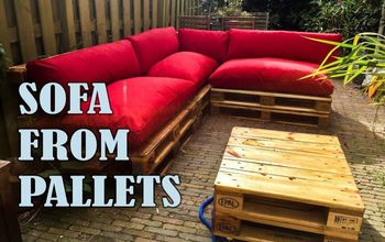 Build A Sturdy Sofa/Couch From Pallets (Outdoor) DIY