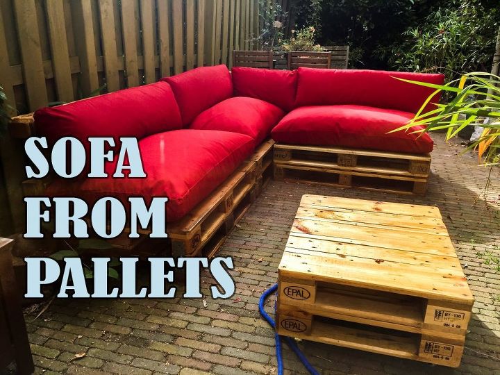 construir un sof sof robusto de palets al aire libre diy