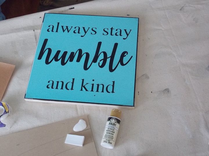 diy wood sign with silhouette cameo