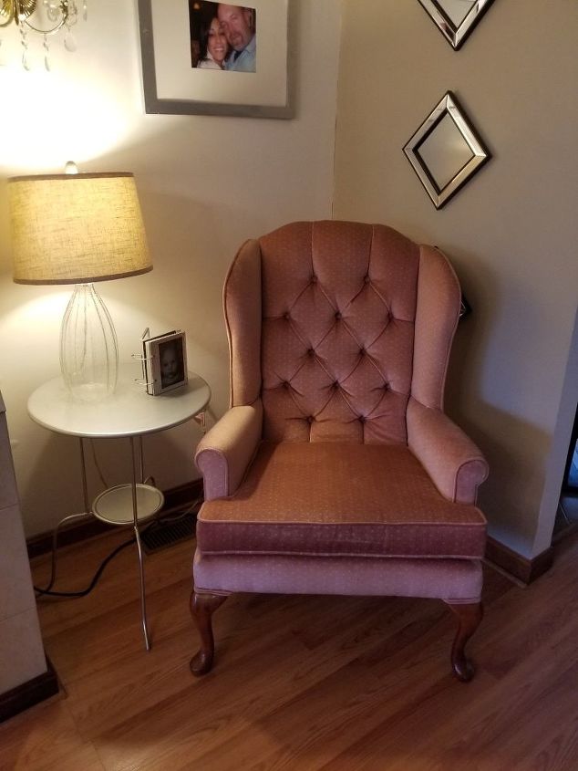 velvet armchair makeover