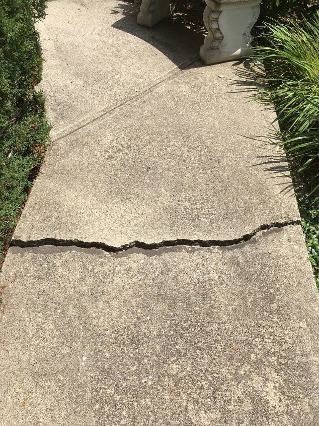 q removing walkway cracks without tearing out the existing cement