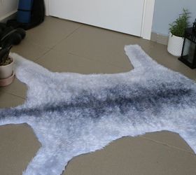 faux wolf fur rug