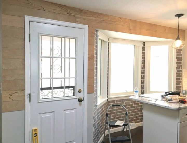 how to shiplap a bay window