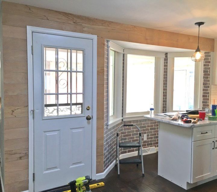 how to shiplap a bay window