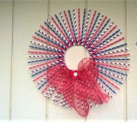 patriotic straw wreath