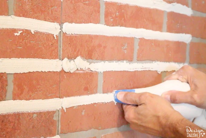 how to create a fake brick wall