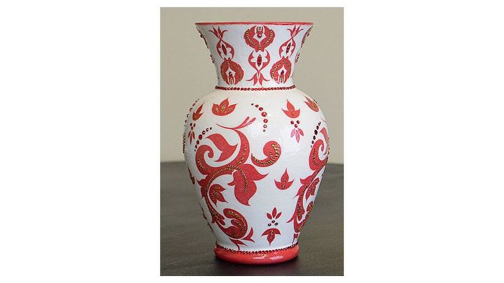 vase decor with paper napkins mod podge decoupage