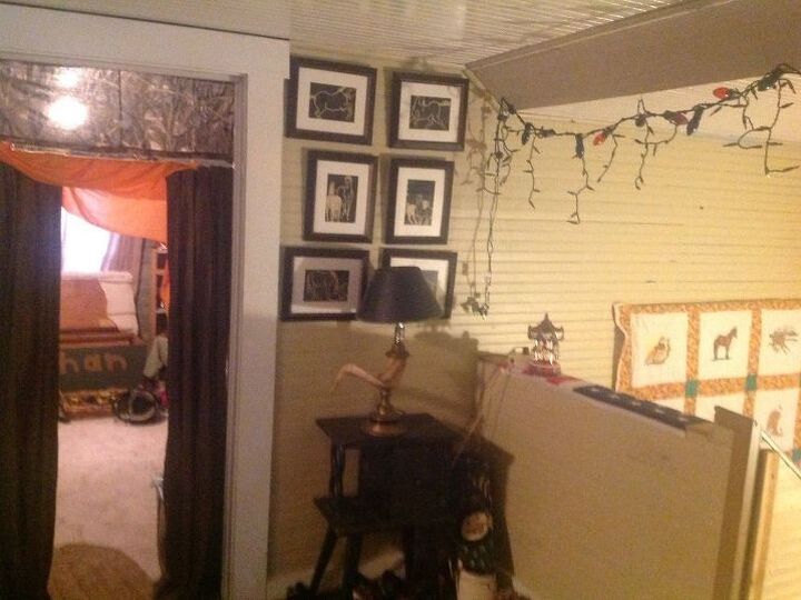 q how to mask beadboard my whole upper floor including the stair well