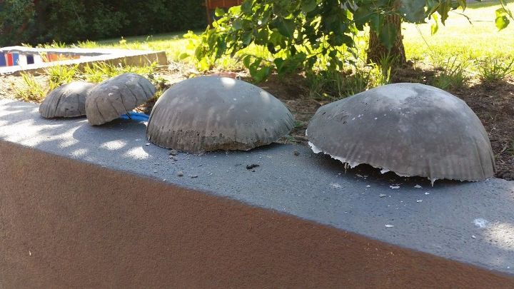 fairy garden concrete mushrooms