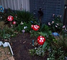 Fairy Garden Concrete Mushrooms