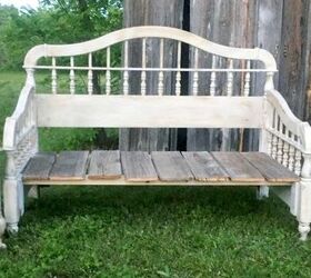 10 lovely benches you can build for your backyard and relax on, Include A Rustic HeadBoard In Your Bench