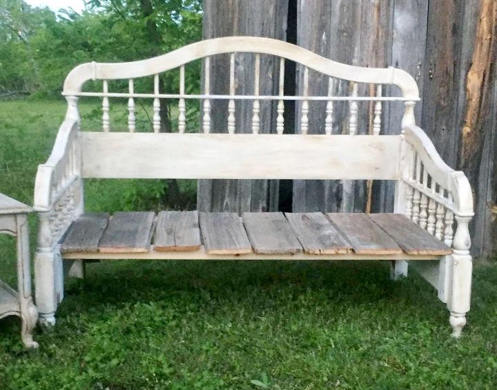 10 lovely benches you can build for your backyard and relax on, Include A Rustic HeadBoard In Your Bench