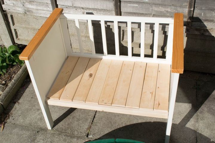 10 lovely benches you can build for your backyard and relax on, Make A New Bench From An Old Crib