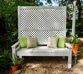 10 lovely benches you can build for your backyard and relax on, Build A Privacy Screen On Your Bench