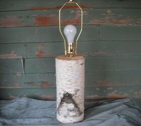 q how to make a log lamp