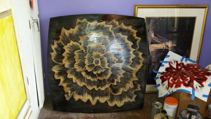 11 fascinating spit table makeovers your home needs right now, Freehand A Vibrant Flower