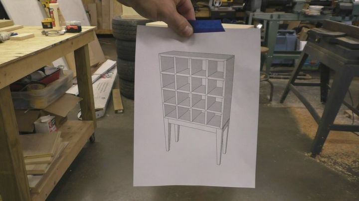 diy apothecary cabinet, 3D Project drawing