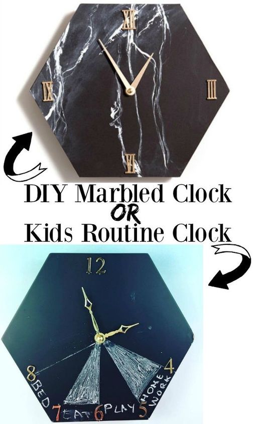 diy marble clock tutorial