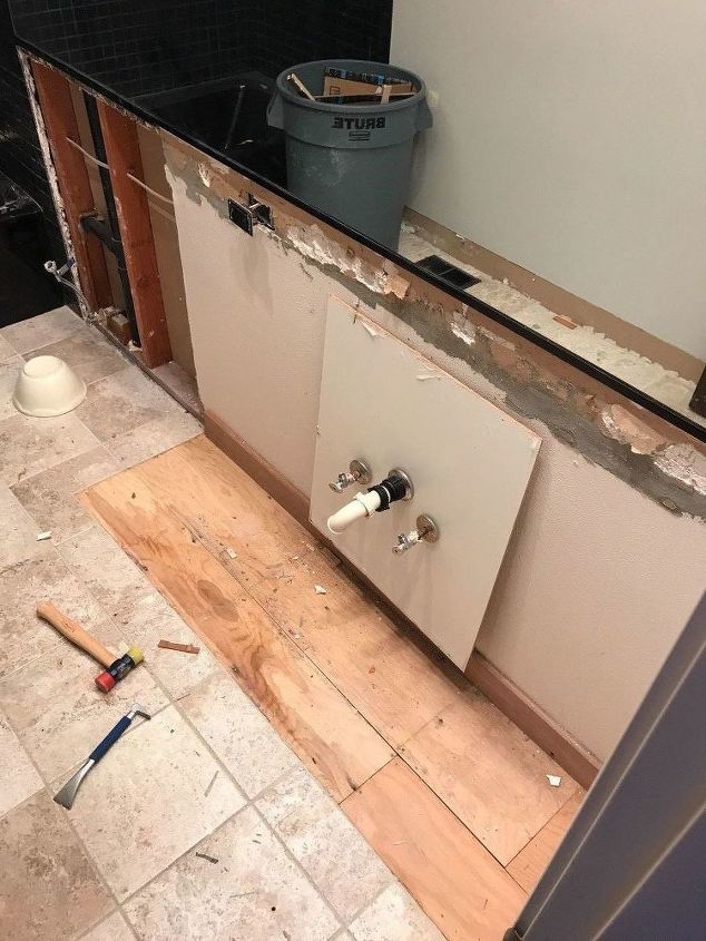 removing a bathroom sink and vanity