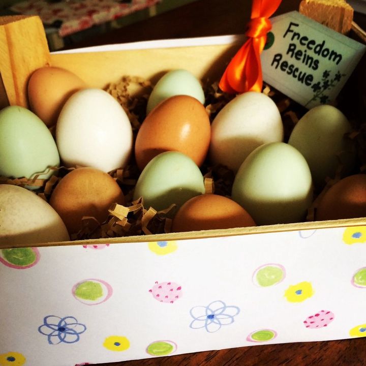 caja de huevos de madera reciclada