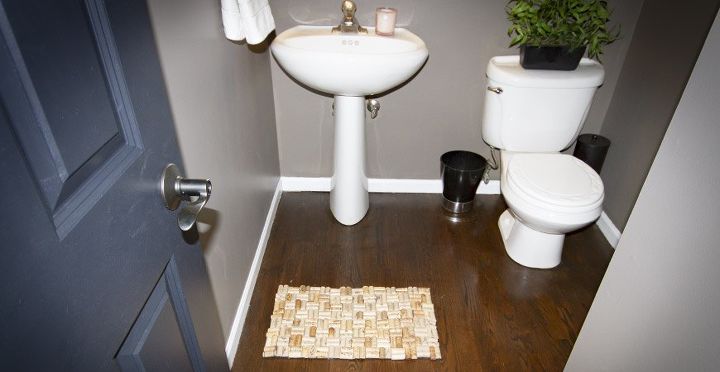 diy cork bath mat and other bath mat ideas