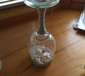 wine glass candle holder