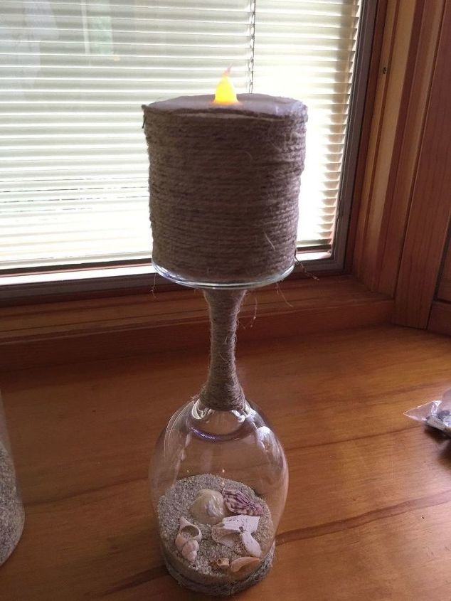 Wine Glass Candle Holder Hometalk