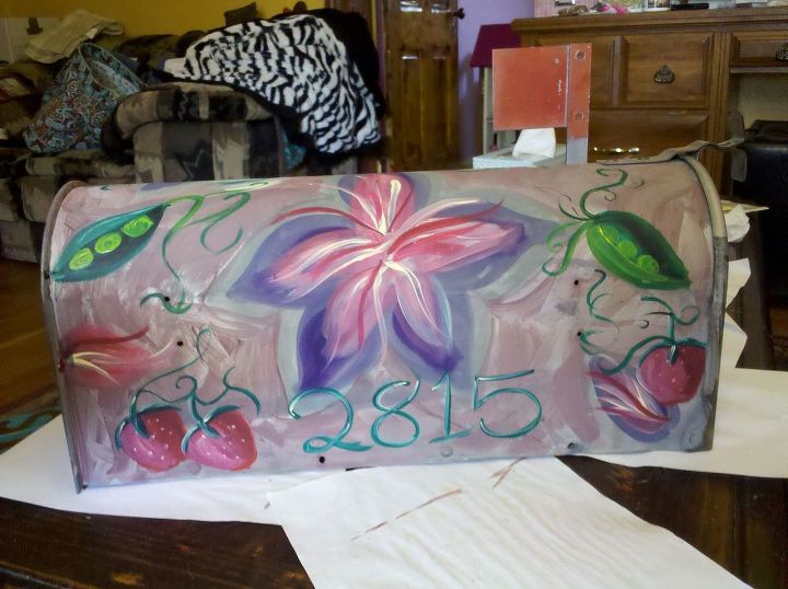 try these gorgeous ideas and the mailman will never miss your mailbox, Hand Paint Marvelous Decorations On It