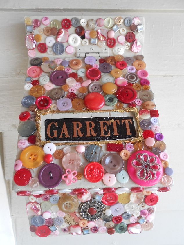 try these gorgeous ideas and the mailman will never miss your mailbox, Embellish It With Colorful Buttons