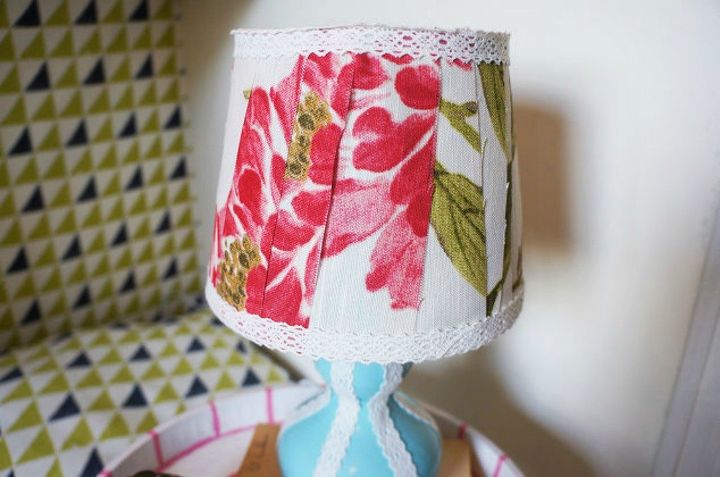 never waste leftover fabric with these 27 fabulous ideas, Turn It Into A New Lamp Shade