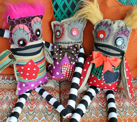 never waste leftover fabric with these 27 fabulous ideas, Mix Them Up Into Playful Monster Dolls