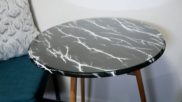 DIY Faux Marble Table Top Hometalk