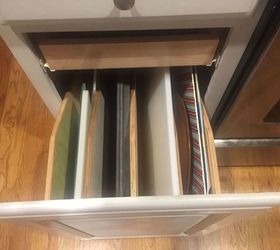 built a custom tray divider storage unit into my existing cabinet