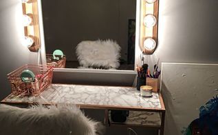Diy Glass Top Makeup Vanity Desk Hometalk
