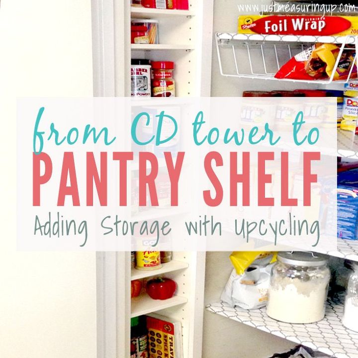 repurpose a cd tower into built in shelving